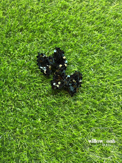 velvet sequin hunter green