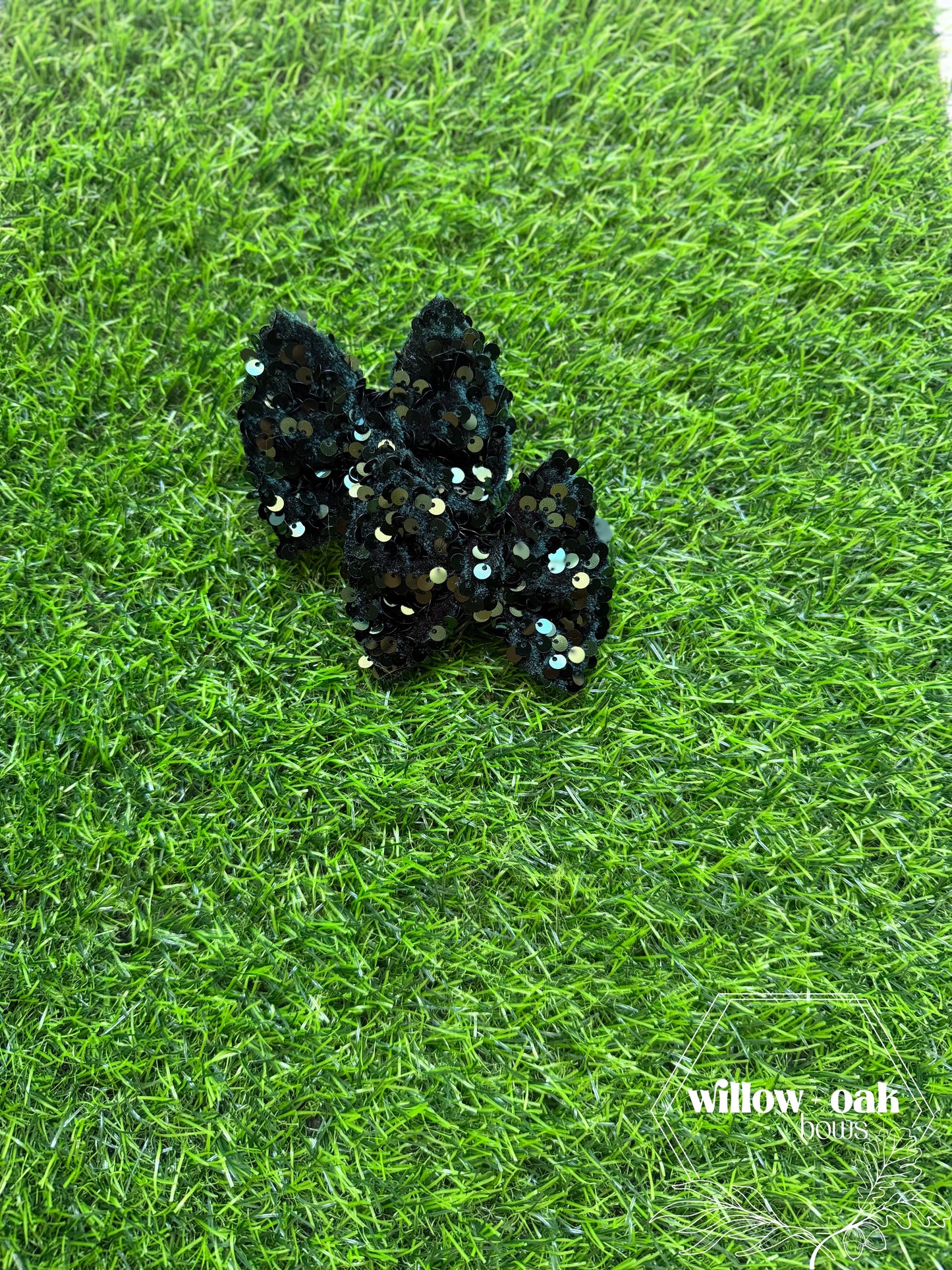 velvet sequin hunter green