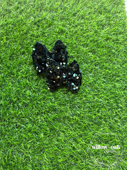 velvet sequin hunter green