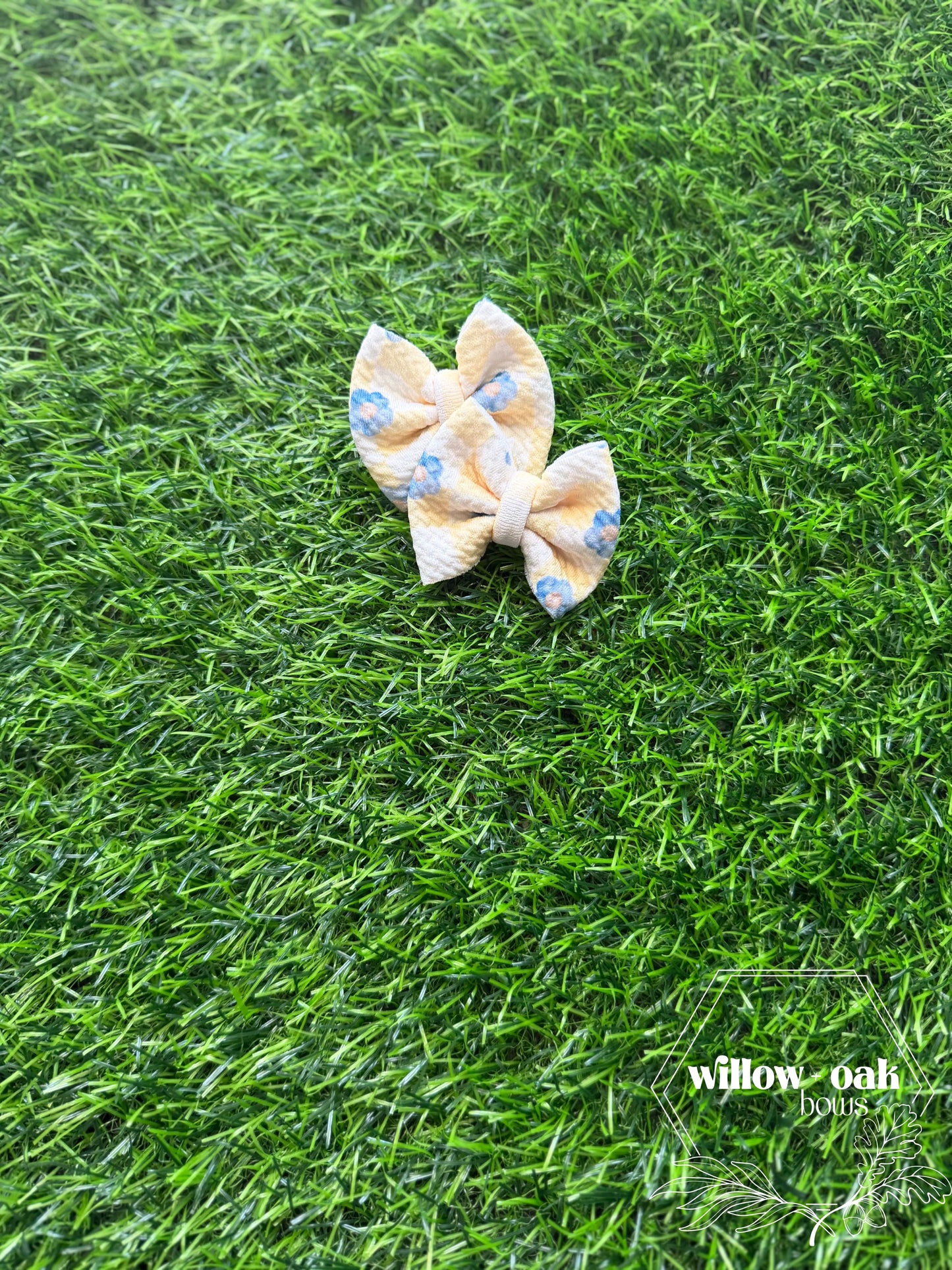 yellow check floral