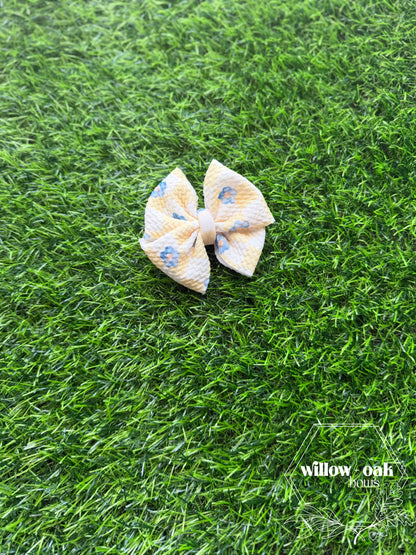 yellow check floral