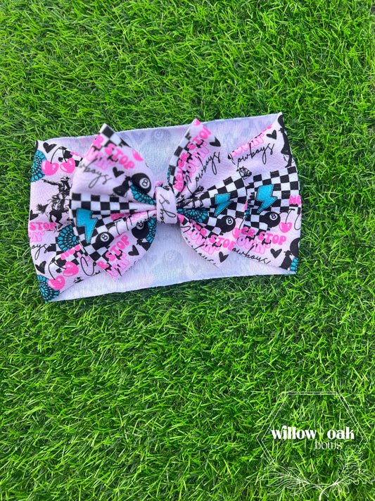 never stop loving cowboys headwrap