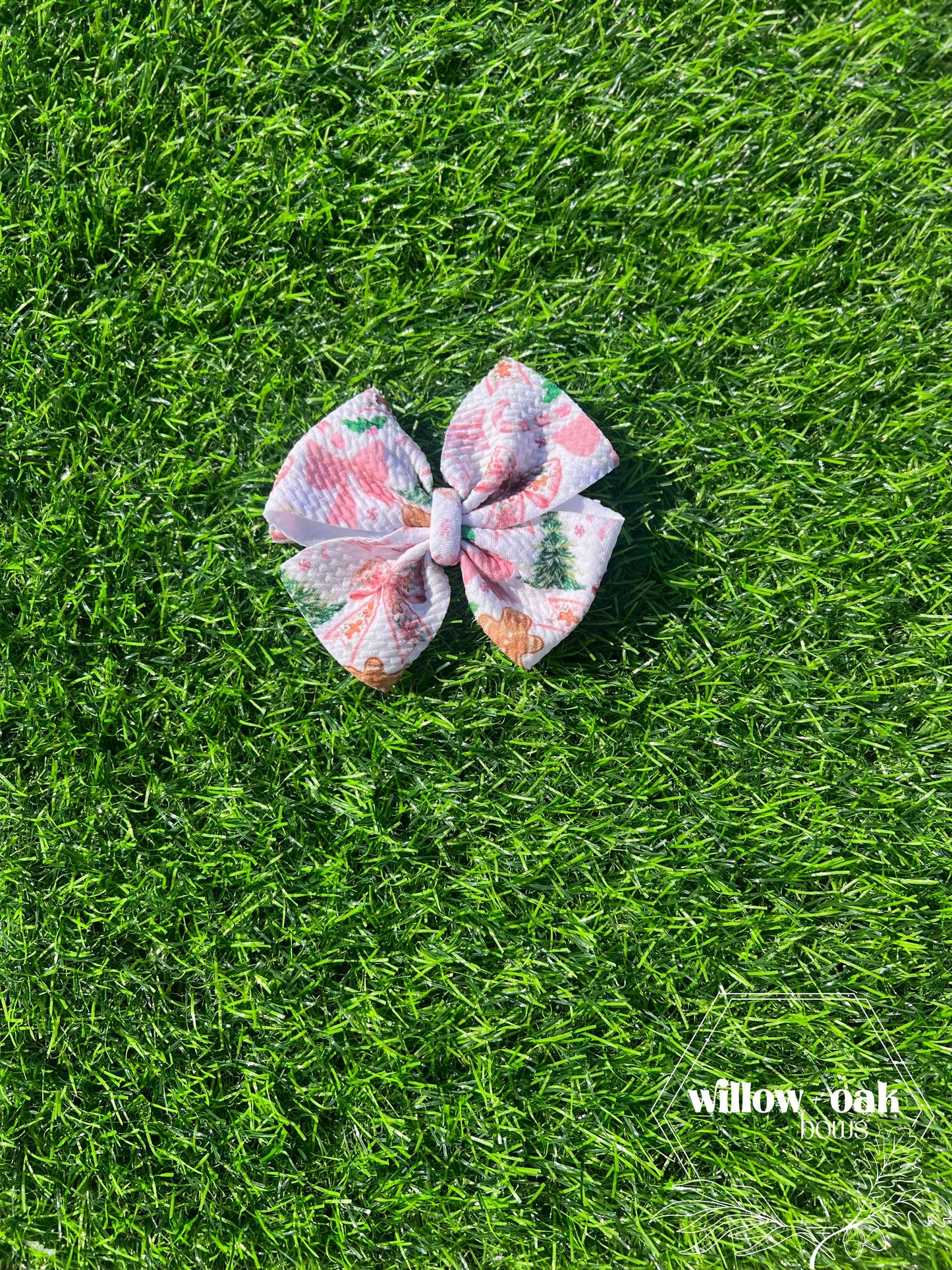 pink bow christmas