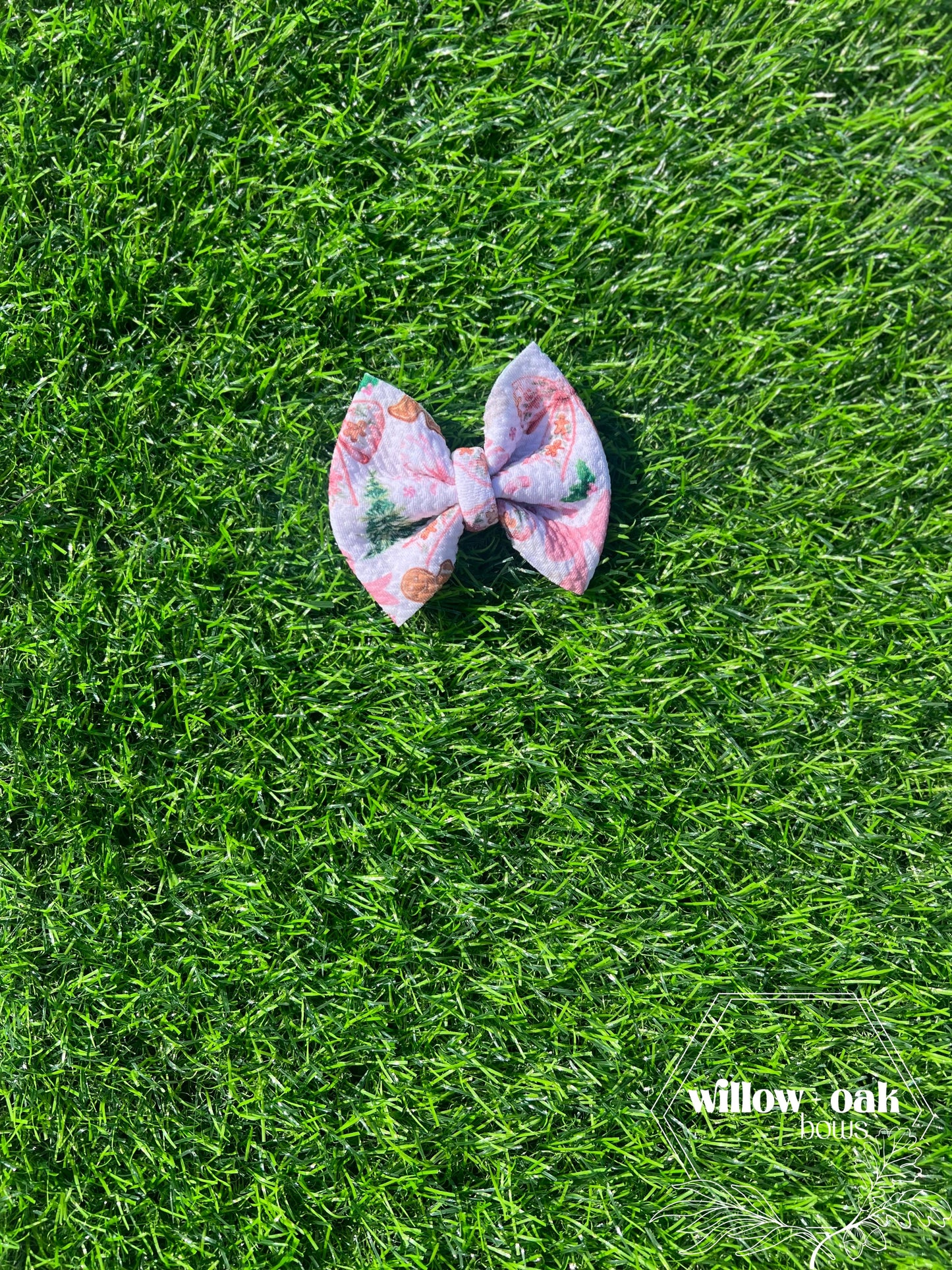 pink bow christmas