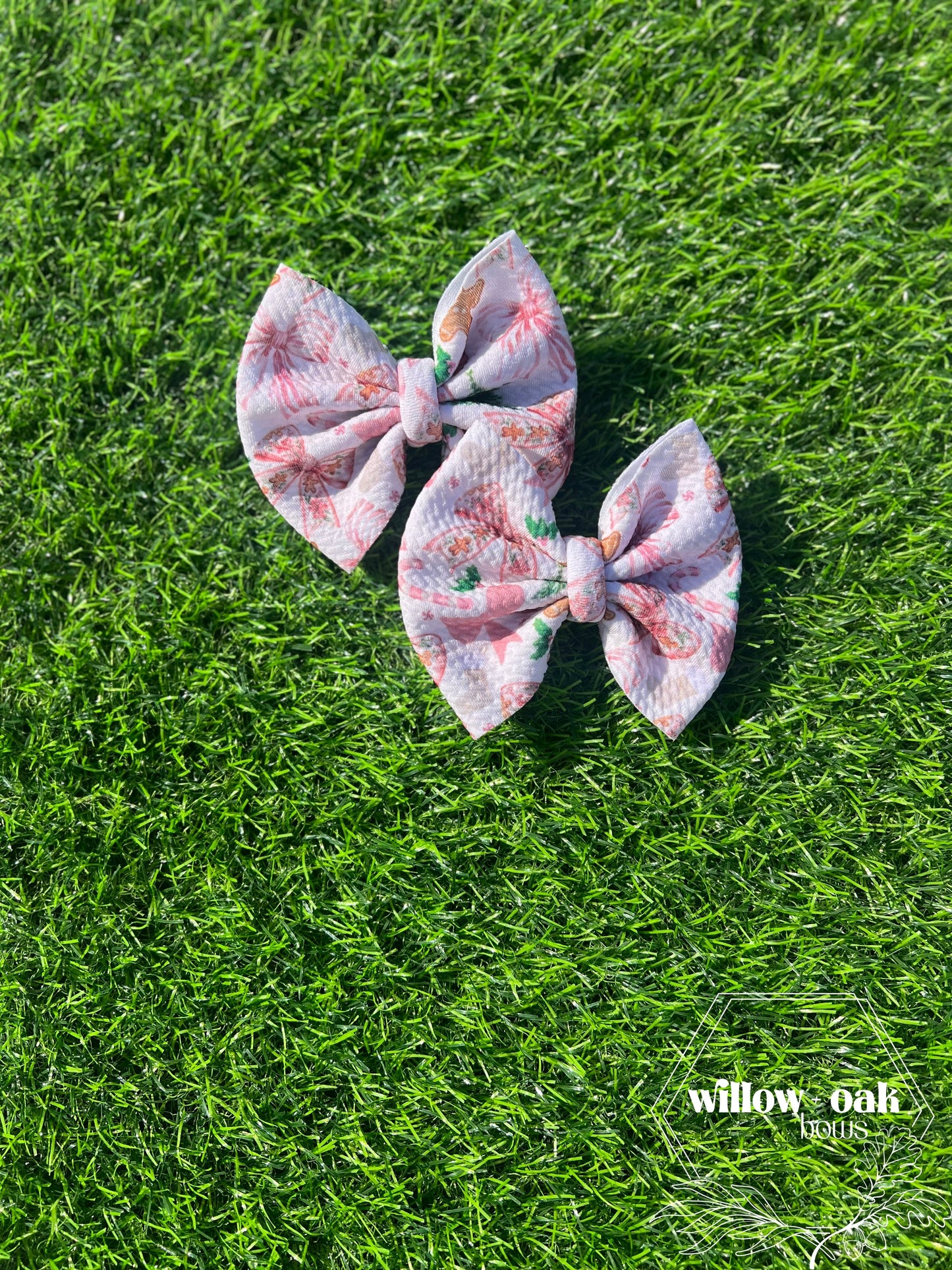 pink bow christmas