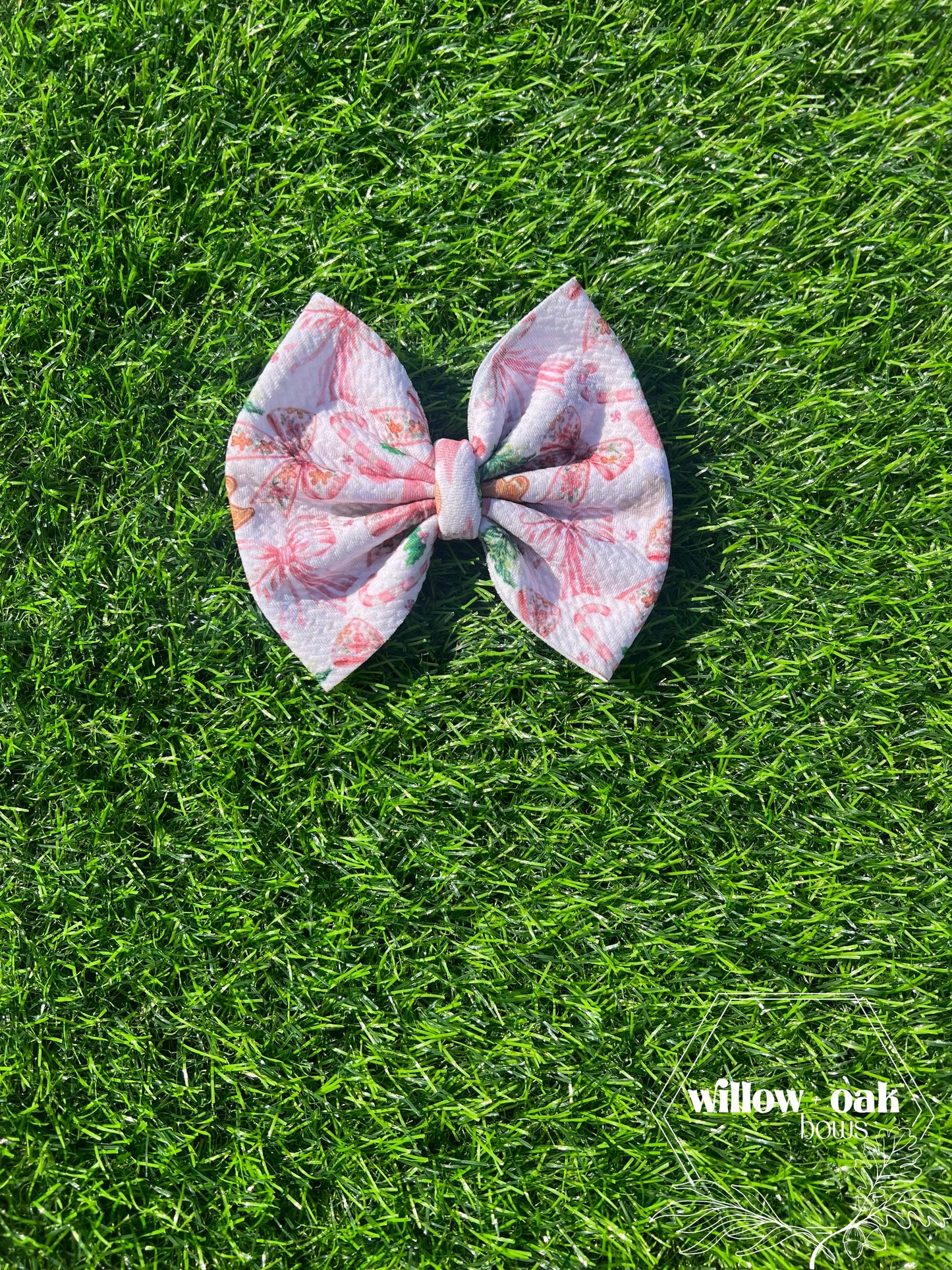 pink bow christmas