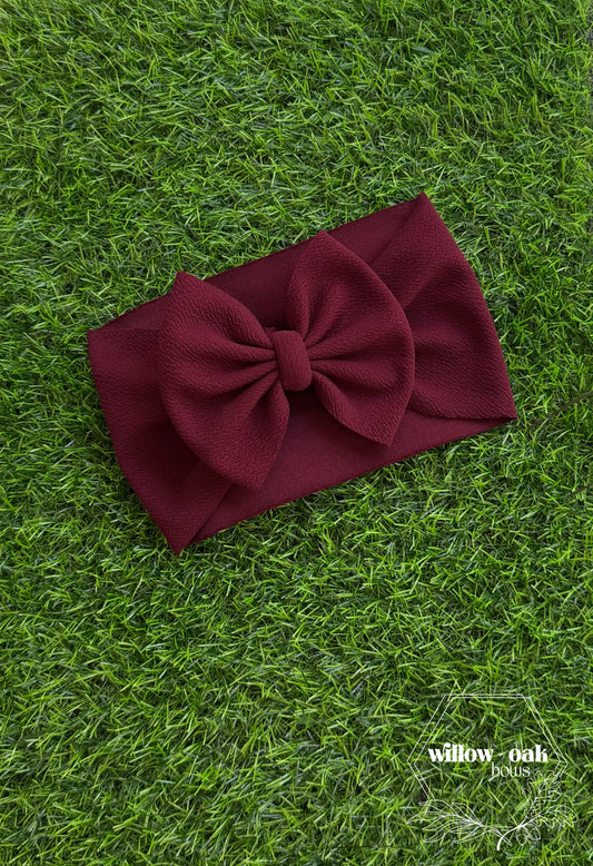 burgundy headwrap