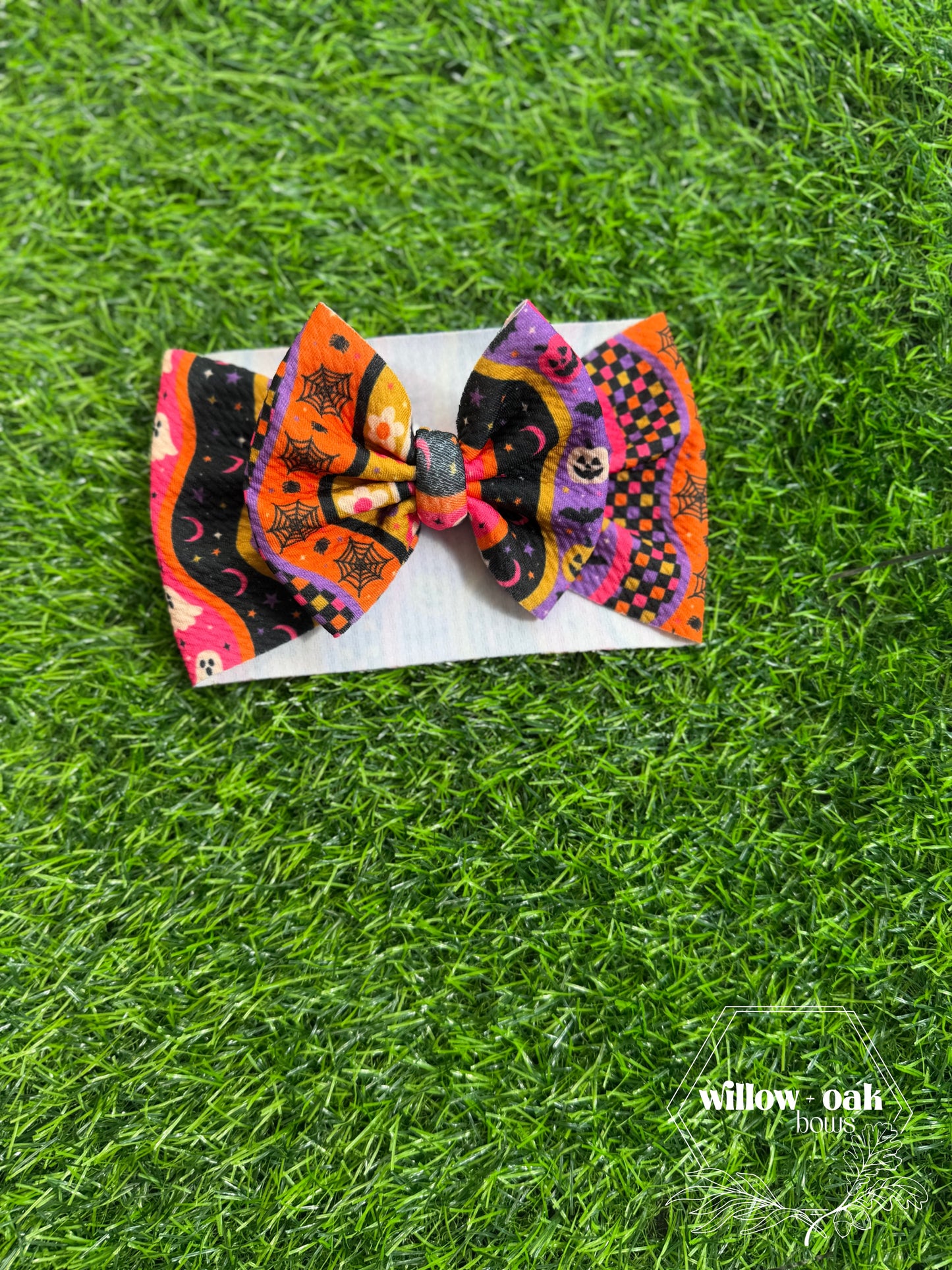 retro wavy halloween headwrap